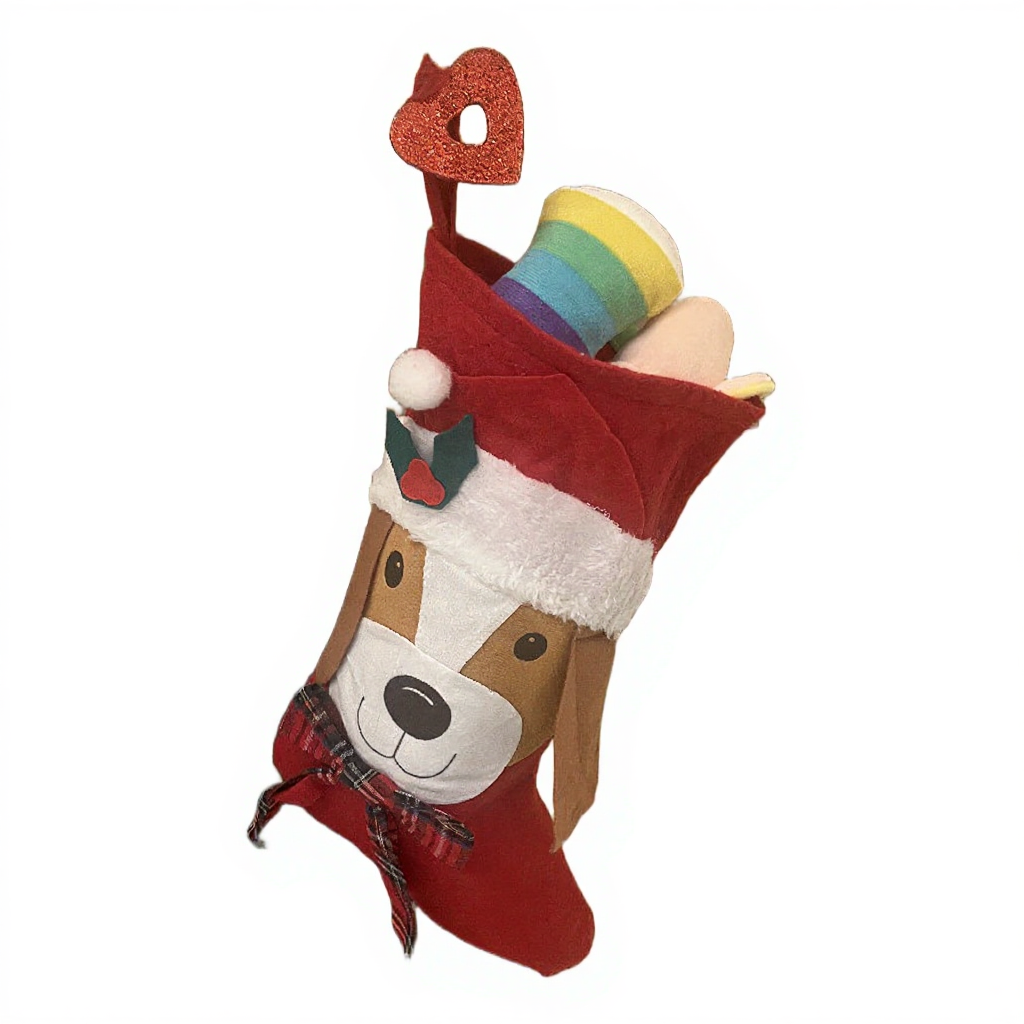 Dog & Cat Christmas Stockings with 8pc toys