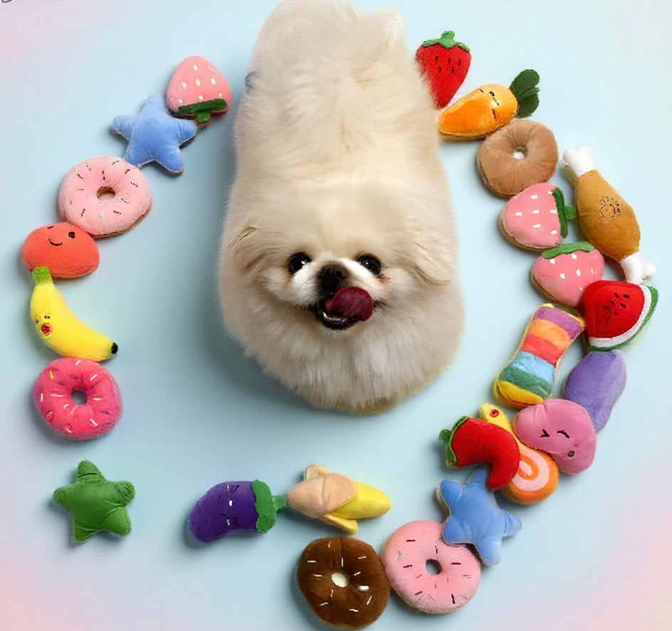 Christmas gift bag&6pc dog toys