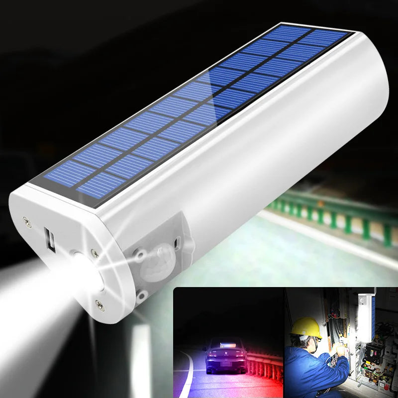Solar Camping Flashlight – 4400mAh Power Bank, 1600 Lumens, Motion Sensor
