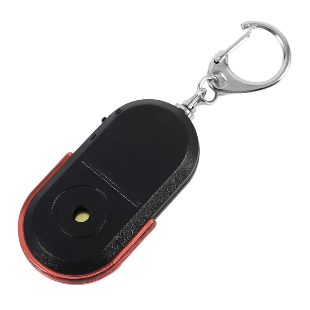 Whistle Sound Control Key Finder – Anti-Lost Smart Locator Keychain with LED Flashlight, 7-Meter Range, Beep & Flash Alert, Batteries Included