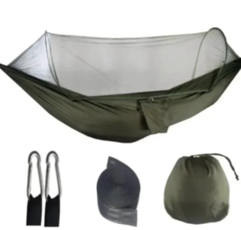 Outdoor Camping Hammock with Mosquito Net – Portable Hanging Bed for Camping, Hiking & Backyard