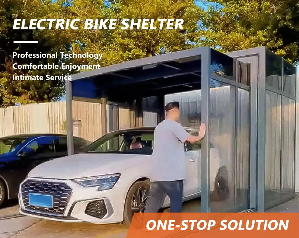 Mobile Foldable Electric Retractable Carport - Smart Automatic Sunroom Glass House & Garage Awning