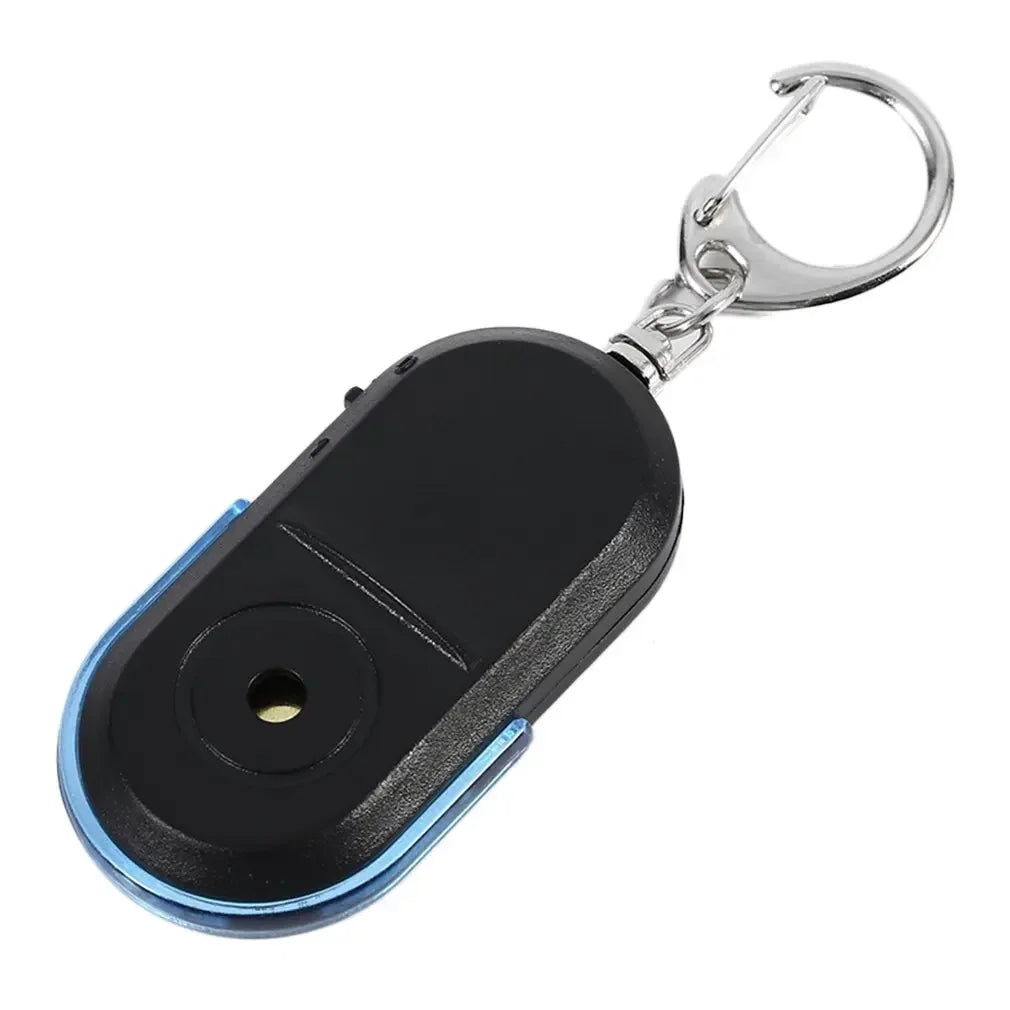 Whistle Sound Control Key Finder – Anti-Lost Smart Locator Keychain with LED Flashlight, 7-Meter Range, Beep & Flash Alert, Batteries Included