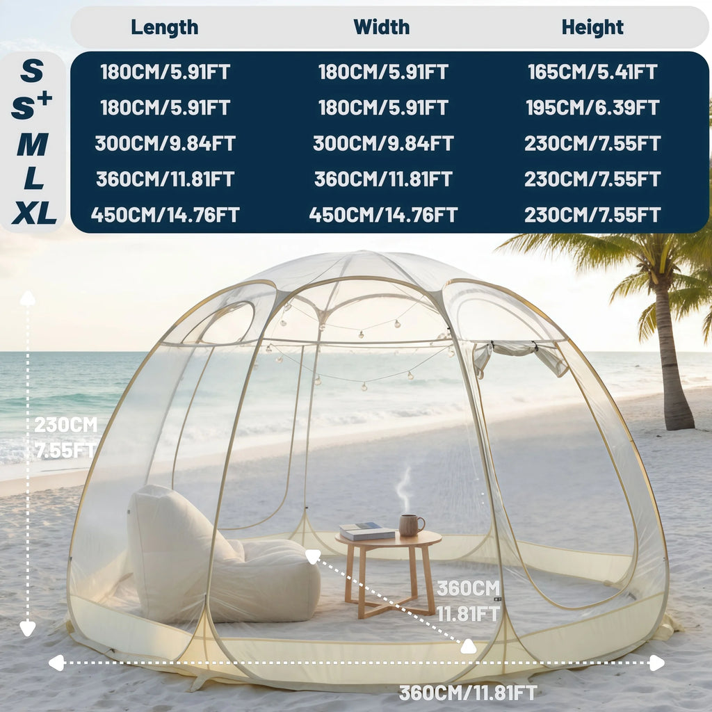 Large Quick-Set Bubble Tent Portable Outdoor Igloo Extreme Cold Resistant Winter Shelter for Camping And Backyard Use