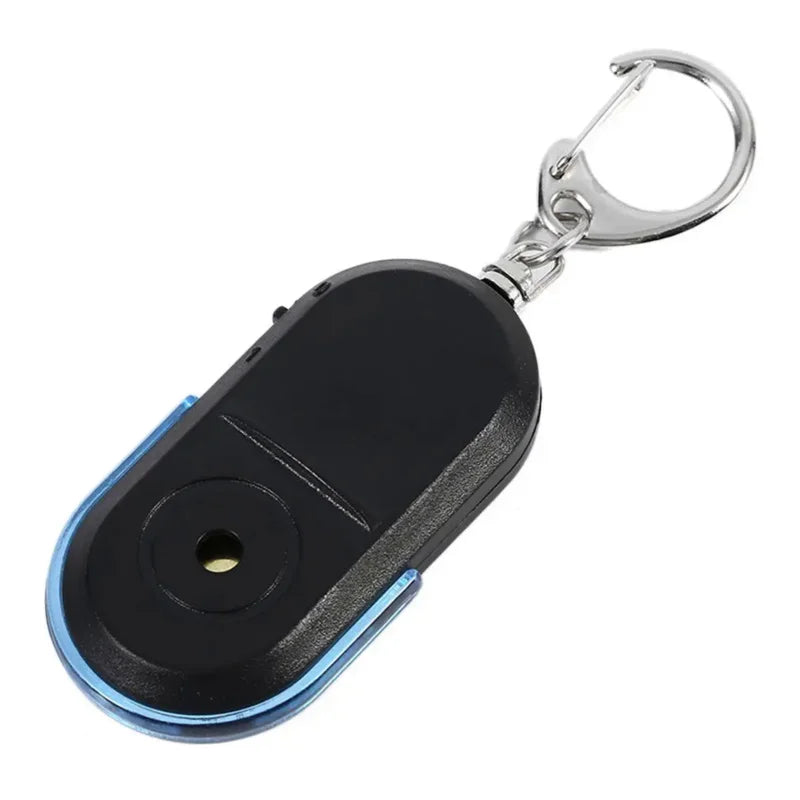 Whistle Sound Control Key Finder – Anti-Lost Smart Locator Keychain with LED Flashlight, 7-Meter Range, Beep & Flash Alert, Batteries Included