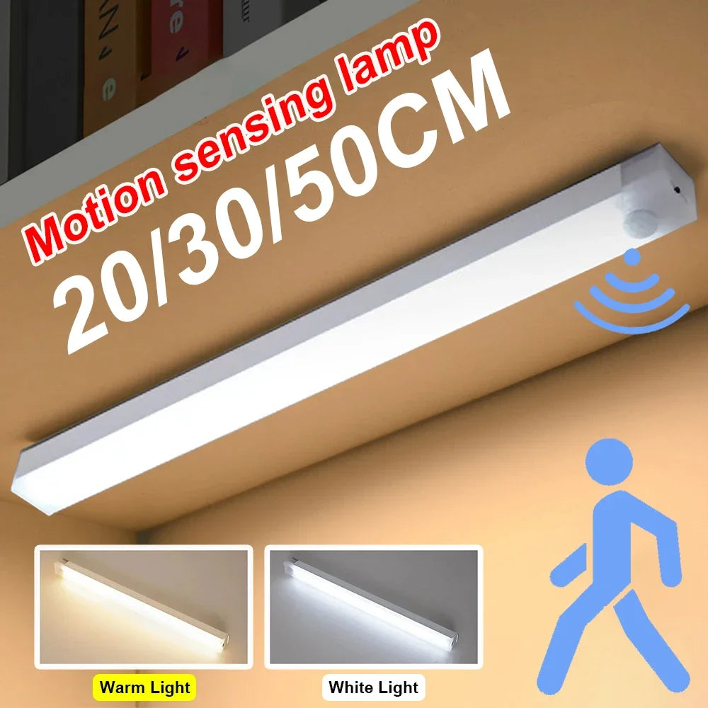 LED Motion Sensor Night Light – USB-C Rechargeable Wireless Cabinet Light, 3 Modes, Magnetic Mount, Anti-Glare for Wardrobe, Kitchen, Stairs & Hallway