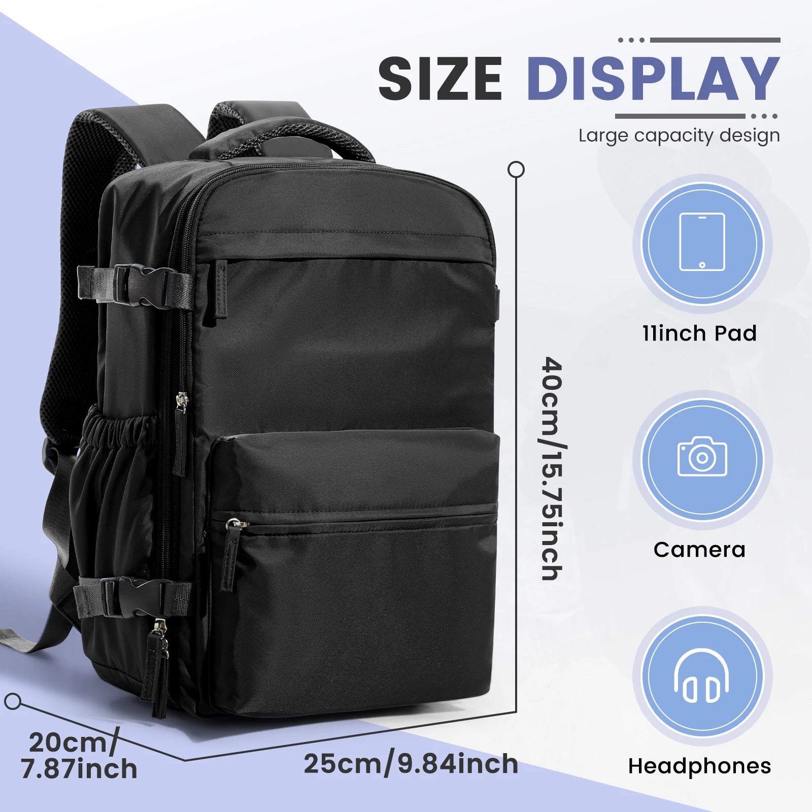 Air Vacuum Compression Backpack – Cabin-Approved Carry-On, Laptop Bag with Vacuum Clothing Storage (20–35L)