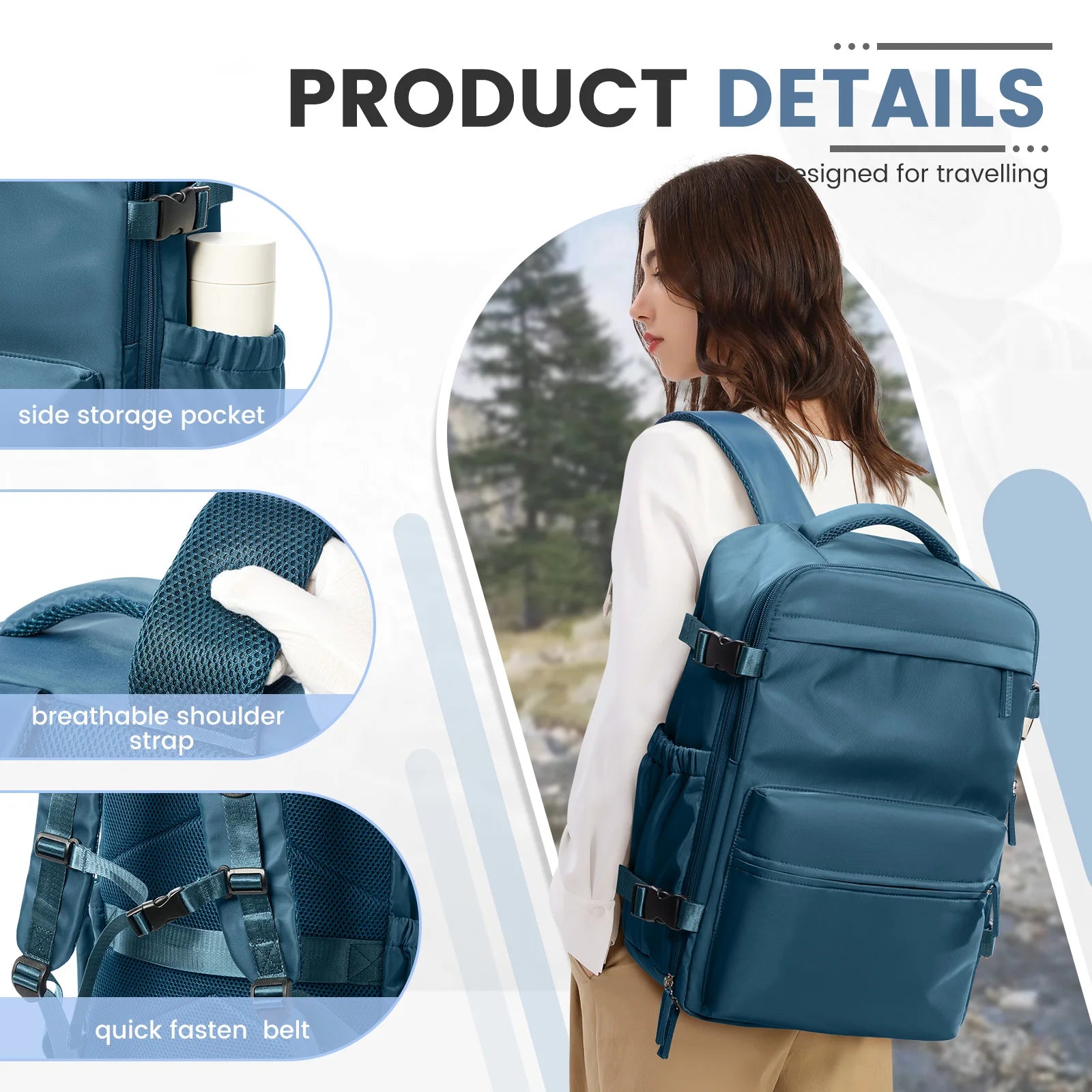 Air Vacuum Compression Backpack – Cabin-Approved Carry-On, Laptop Bag with Vacuum Clothing Storage (20–35L)