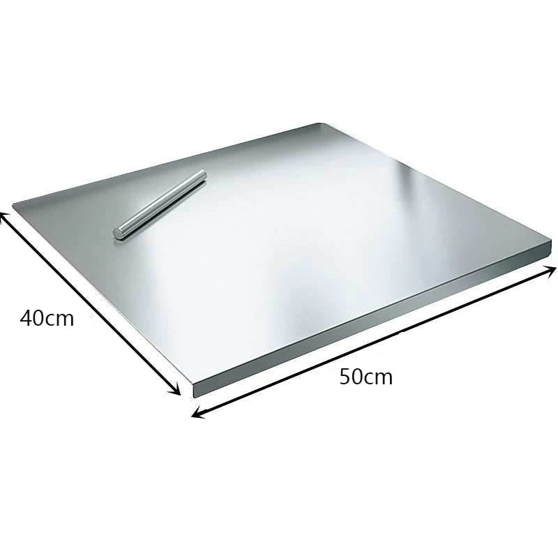 304 Stainless Steel Cutting Board – Food Grade Heavy Duty Chopping Board with Anti-Slip Mat & Scale Markings, Dishwasher Safe for Meat, Vegetables, Bread & Pizza