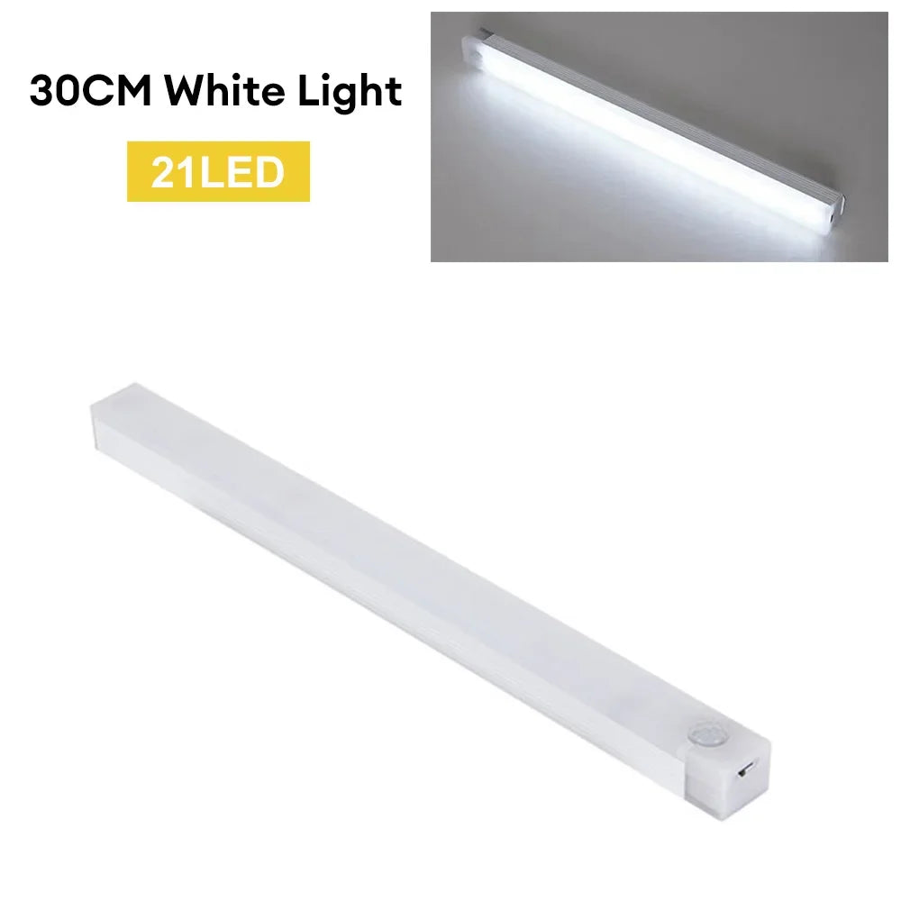 LED Motion Sensor Night Light – USB-C Rechargeable Wireless Cabinet Light, 3 Modes, Magnetic Mount, Anti-Glare for Wardrobe, Kitchen, Stairs & Hallway