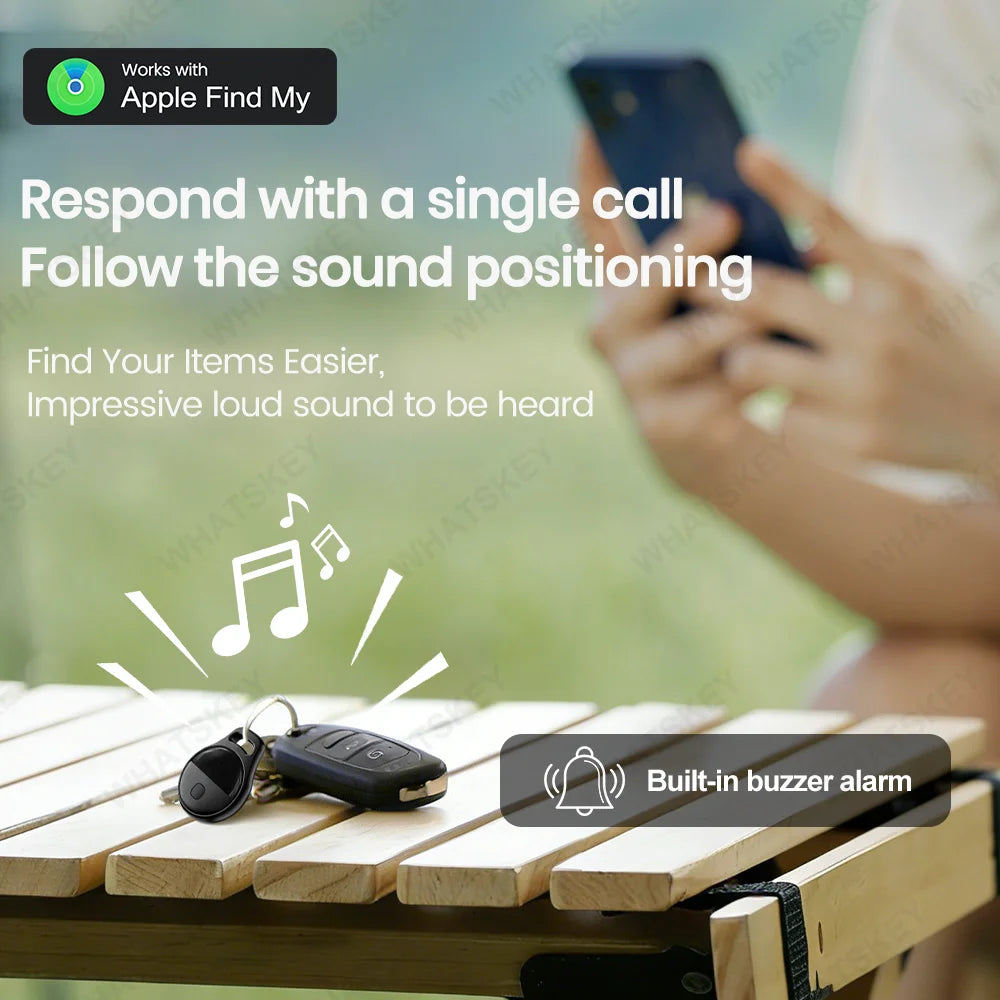 GPS Bluetooth Anti-Lost Tracker – Works with Apple Find My App, IP67 Waterproof Smart Tag for Keys, Wallet, Luggage & Bag, iOS iPhone/iPad