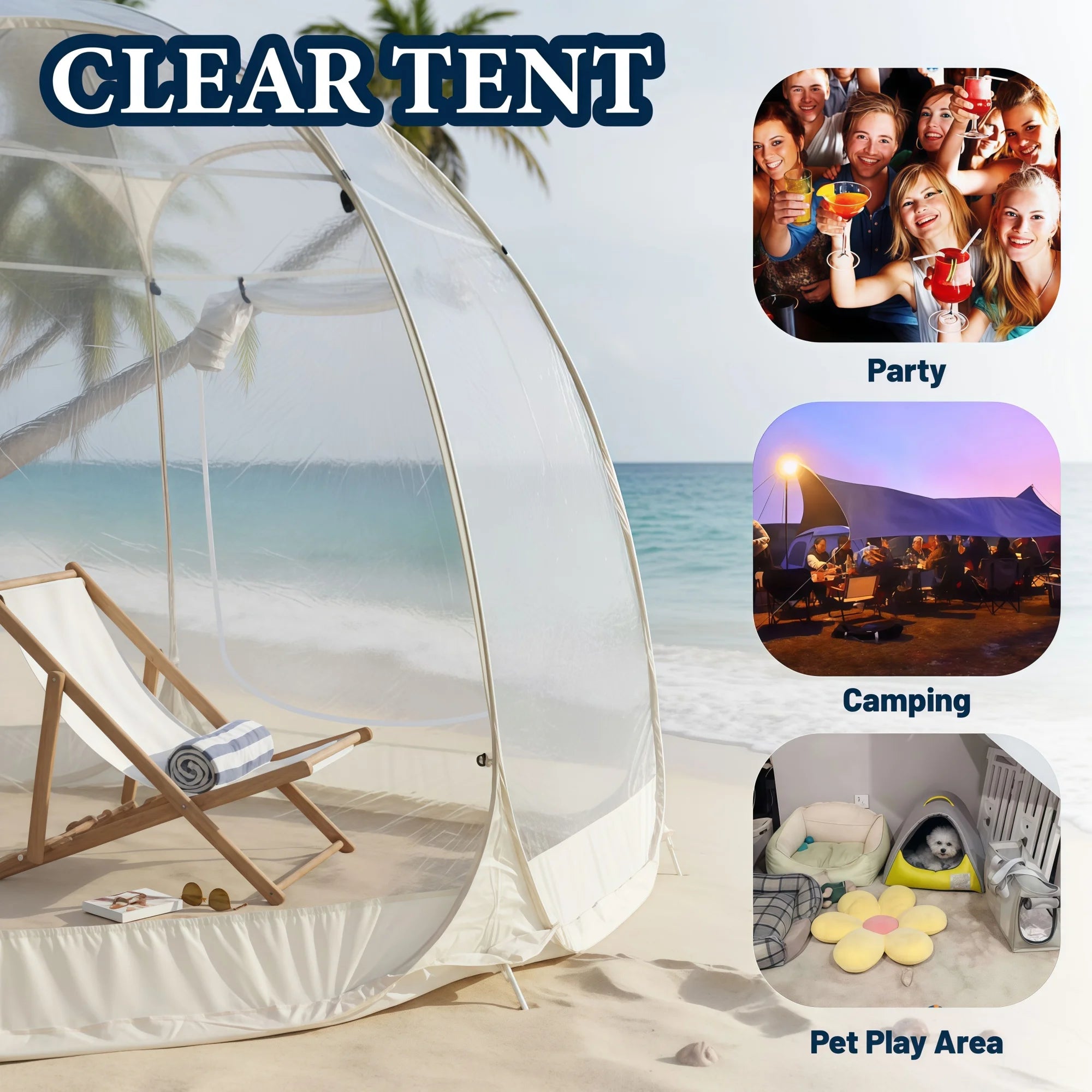 Large Quick-Set Bubble Tent Portable Outdoor Igloo Extreme Cold Resistant Winter Shelter for Camping And Backyard Use