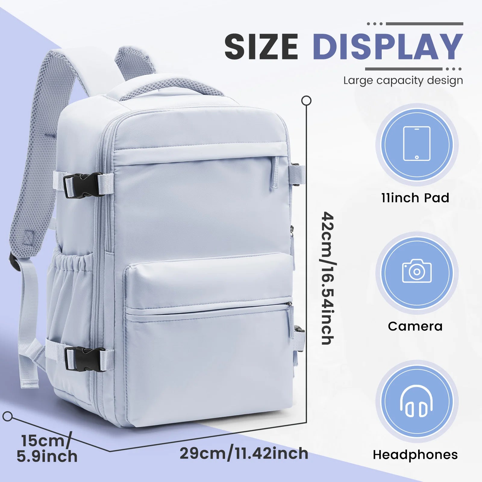 Air Vacuum Compression Backpack – Cabin-Approved Carry-On, Laptop Bag with Vacuum Clothing Storage (20–35L)