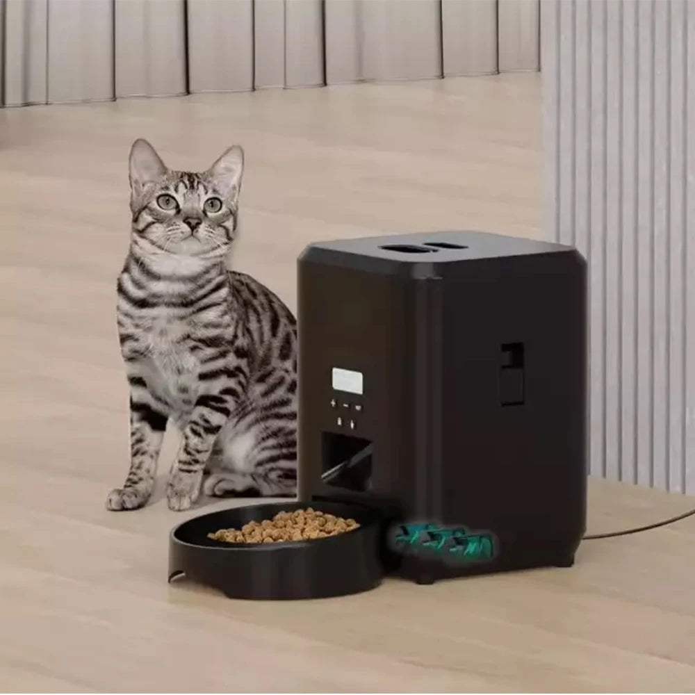 Smart Automatic Pet Feeder – Timed Quantitative Cat & Dog Food Dispenser, 50-200g Portion Control, WiFi & Button Models, USB Powered Slow Feeder Bowl