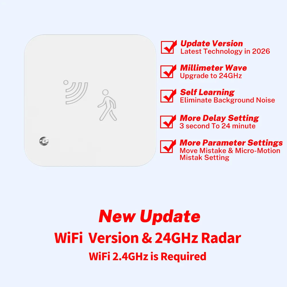 Radar Presence Sensor – Human Detection, Light Sensing, Smart Home