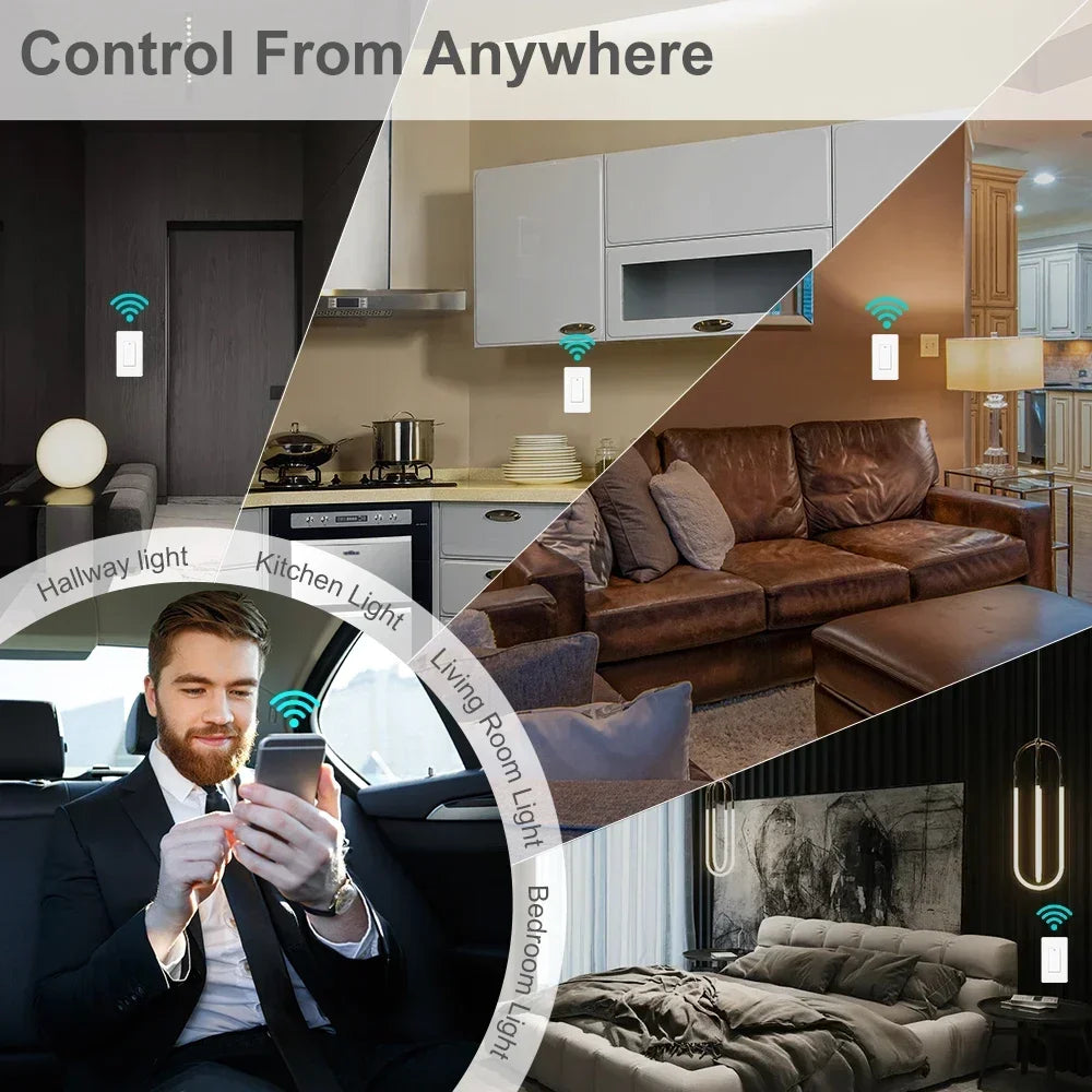 Tuya Zigbee Smart Wall Switch – 1/2/3/4 Gang, Alexa & Google, US Standard