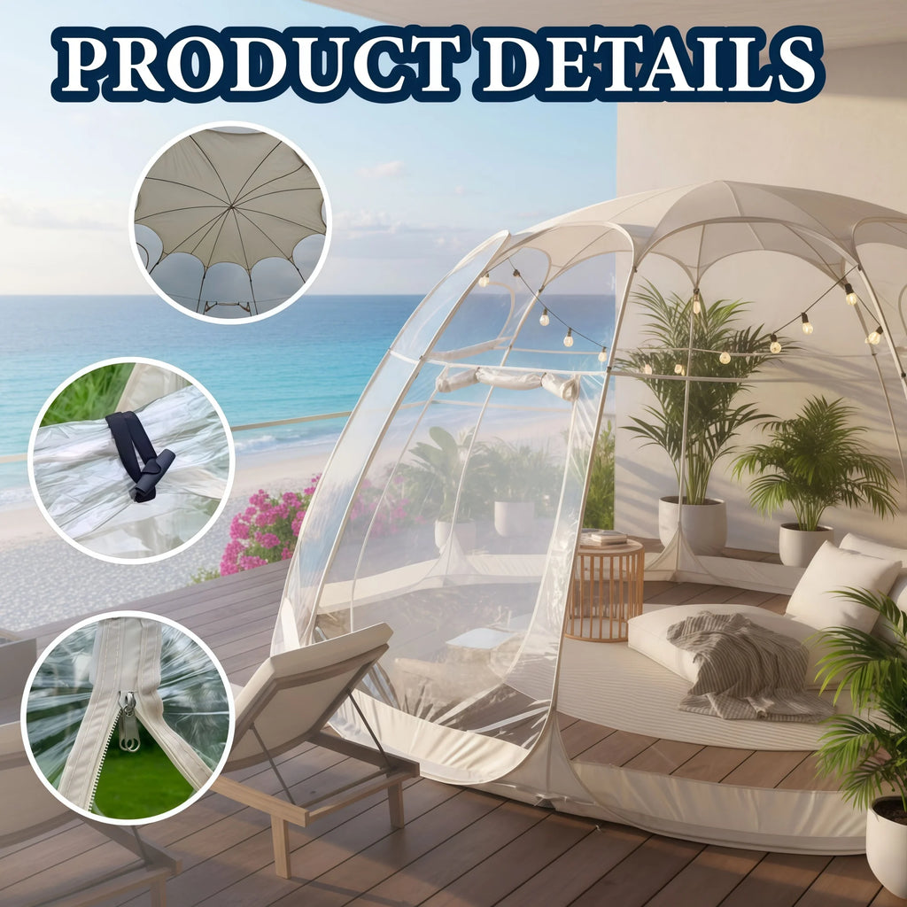 Large Quick-Set Bubble Tent Portable Outdoor Igloo Extreme Cold Resistant Winter Shelter for Camping And Backyard Use