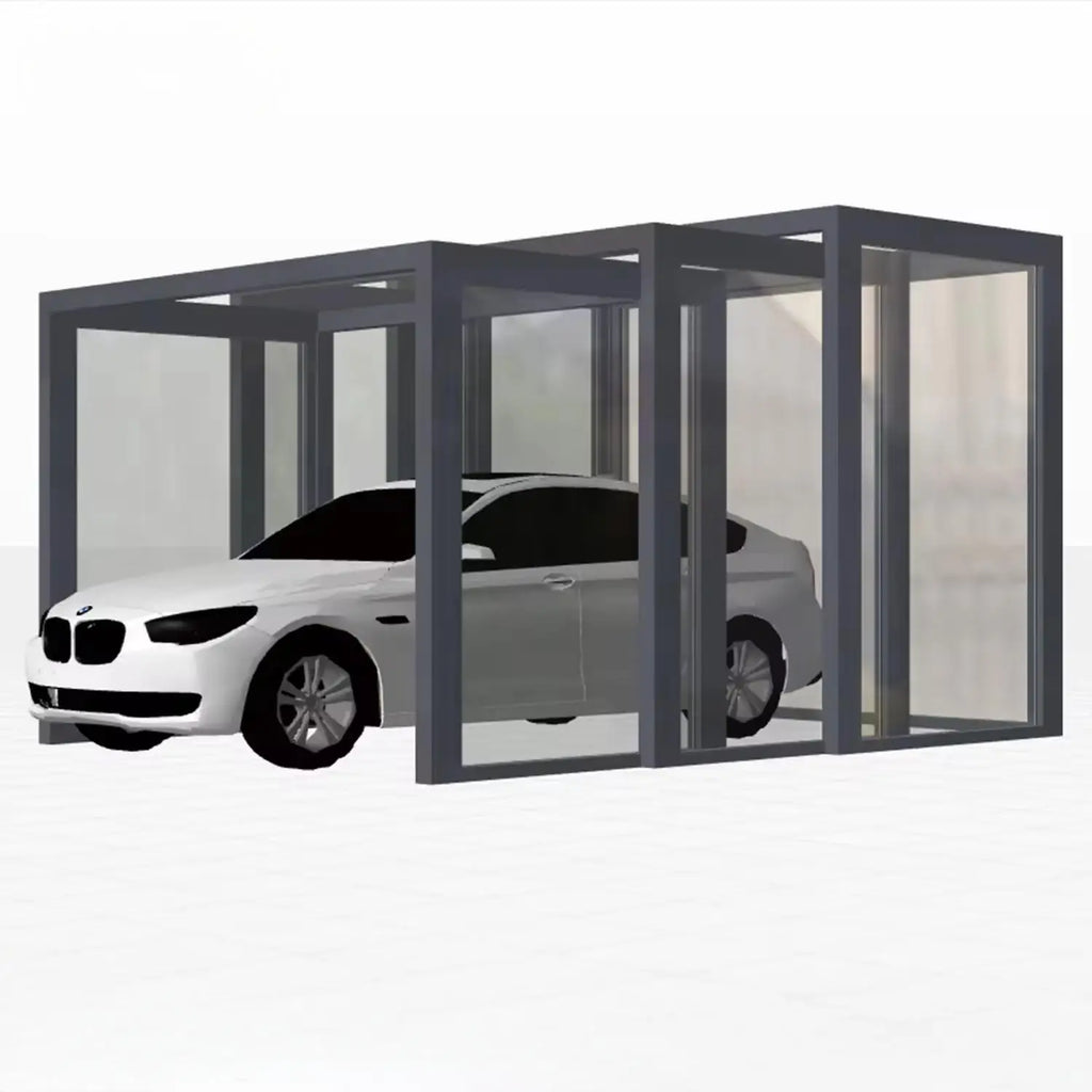 Mobile Foldable Electric Retractable Carport - Smart Automatic Sunroom Glass House & Garage Awning