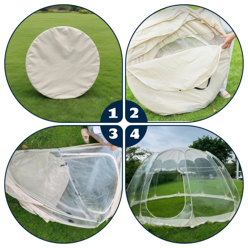 Large Quick-Set Bubble Tent Portable Outdoor Igloo Extreme Cold Resistant Winter Shelter for Camping And Backyard Use