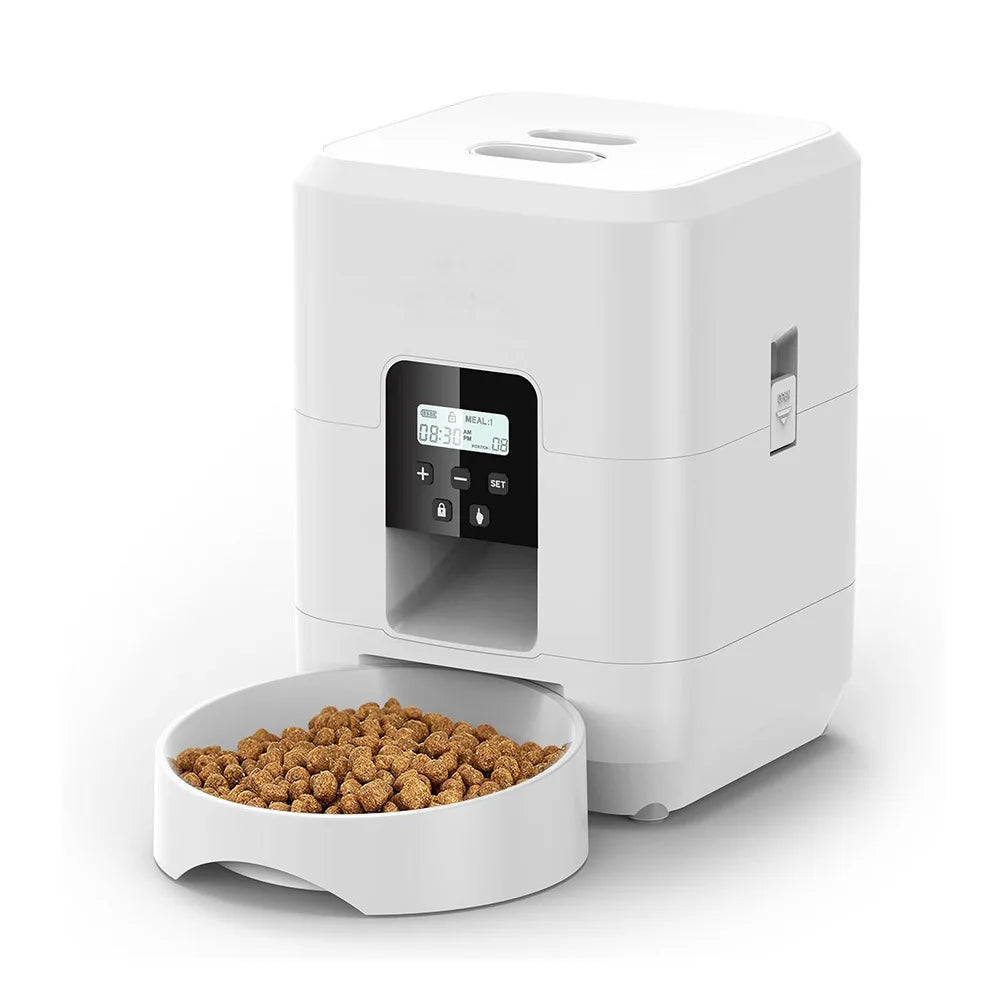 Smart Automatic Pet Feeder – Timed Quantitative Cat & Dog Food Dispenser, 50-200g Portion Control, WiFi & Button Models, USB Powered Slow Feeder Bowl