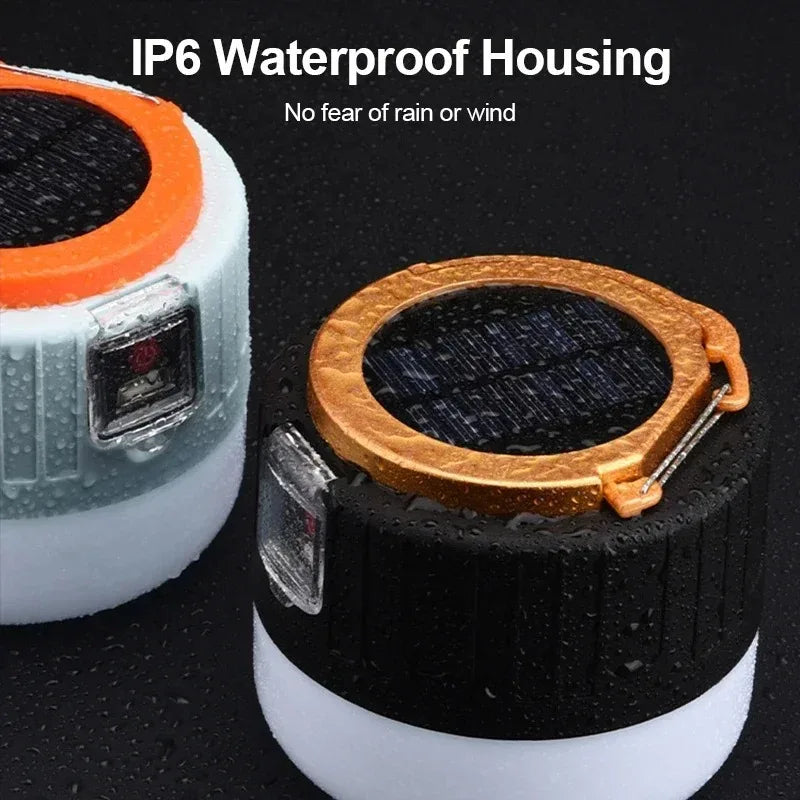 Solar Camping Light – IPX5, Remote Control, Power Bank, 3 Modes