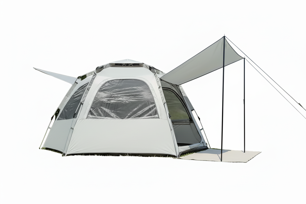 Pop-Up Camping Tent for 4-6 Person, Waterproof & Windproof Family Tent with Skylight, Quick Automatic Setup, Large Size | Pakicetus