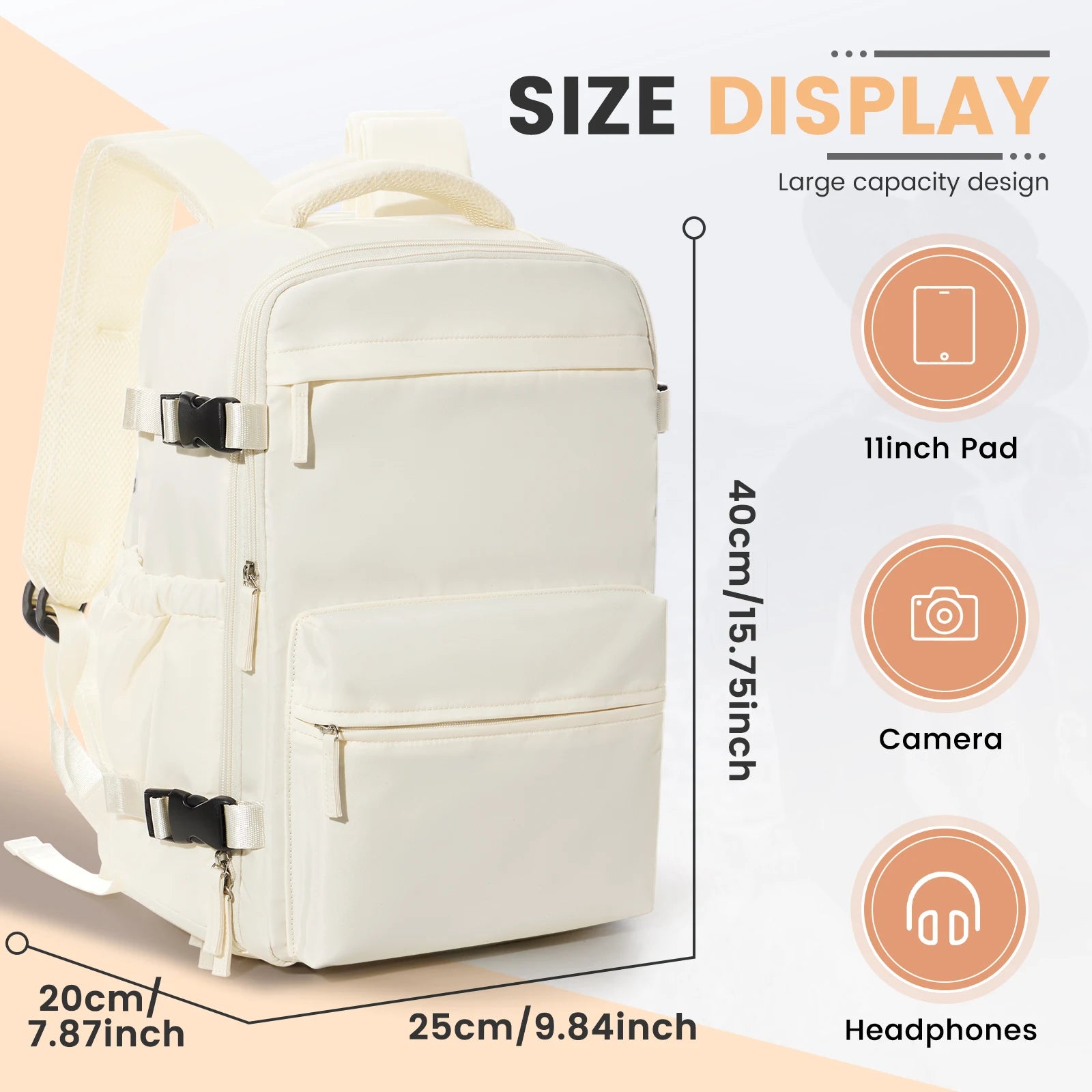 Air Vacuum Compression Backpack – Cabin-Approved Carry-On, Laptop Bag with Vacuum Clothing Storage (20–35L)