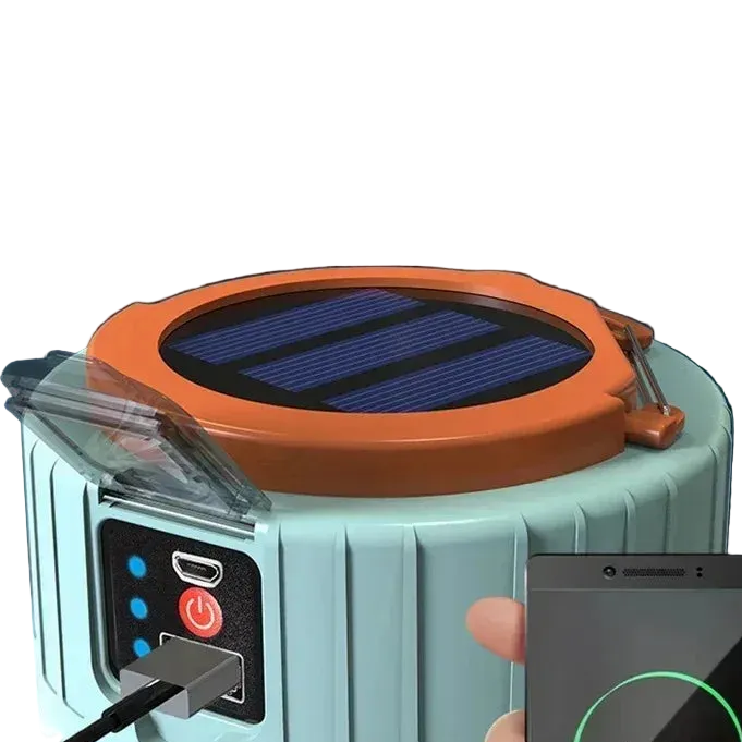 Solar Camping Lantern with Remote – IPX5, 3 Modes, 12+ Hour Battery