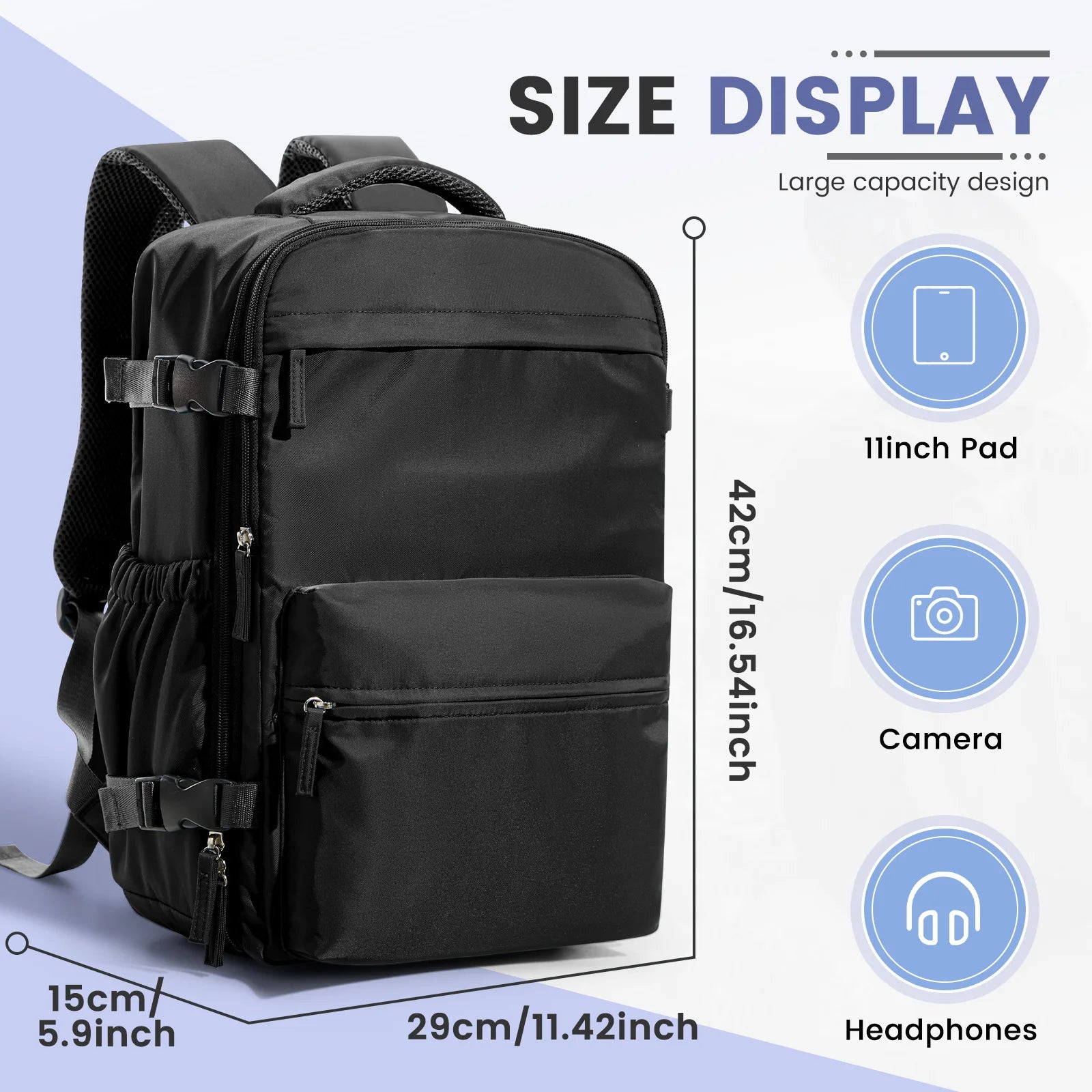 Air Vacuum Compression Backpack – Cabin-Approved Carry-On, Laptop Bag with Vacuum Clothing Storage (20–35L)