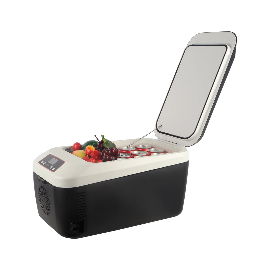 12L Portable Mini Fridge Cooler & Warmer – Semiconductor Thermoelectric, DC 12V/24V & AC 100-240V, for Car, Truck, Travel