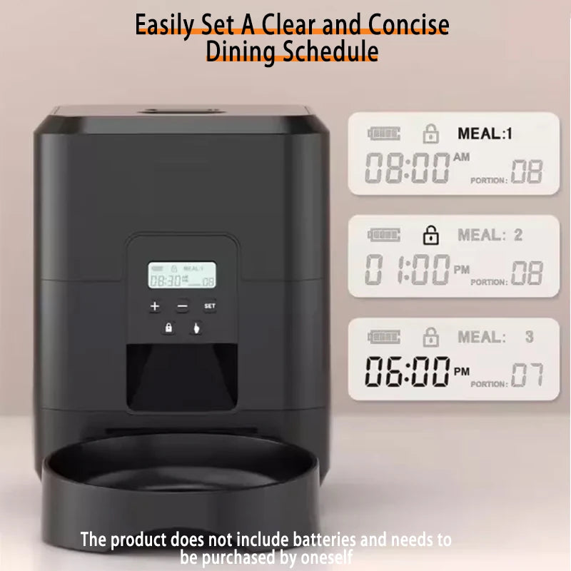 Smart Automatic Pet Feeder – Timed Quantitative Cat & Dog Food Dispenser, 50-200g Portion Control, WiFi & Button Models, USB Powered Slow Feeder Bowl