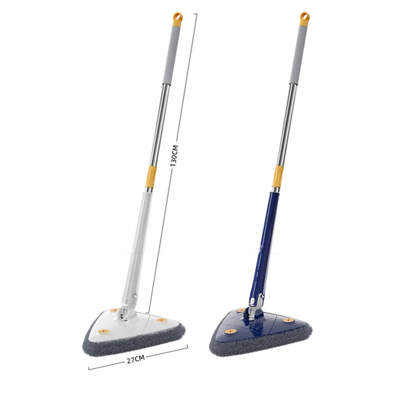 360° Triangle Spin Mop with Extendable Handle – Microfibre Twist Wringing Mop