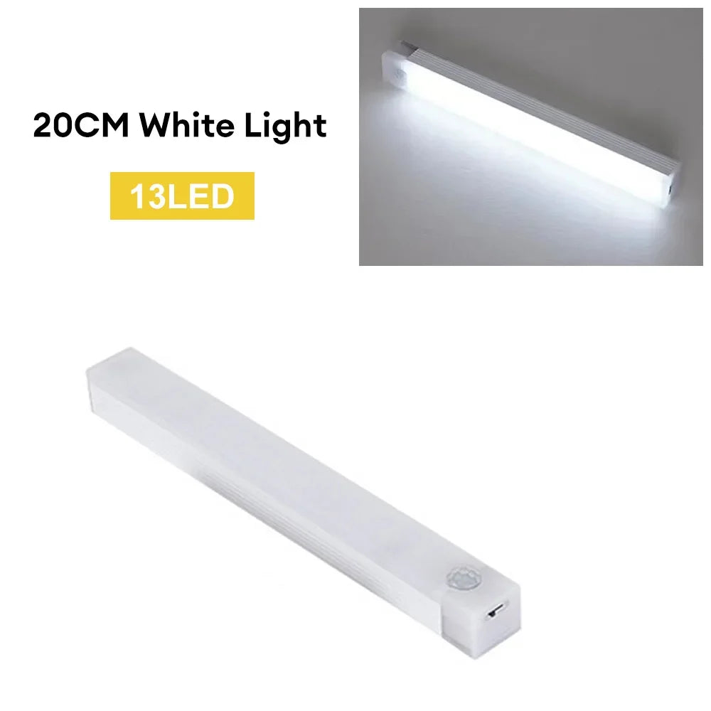 LED Motion Sensor Night Light – USB-C Rechargeable Wireless Cabinet Light, 3 Modes, Magnetic Mount, Anti-Glare for Wardrobe, Kitchen, Stairs & Hallway