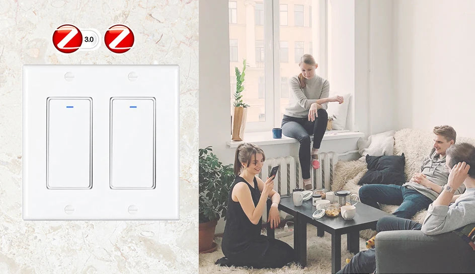 Tuya Zigbee Smart Wall Switch – 1/2/3/4 Gang, Alexa & Google, US Standard