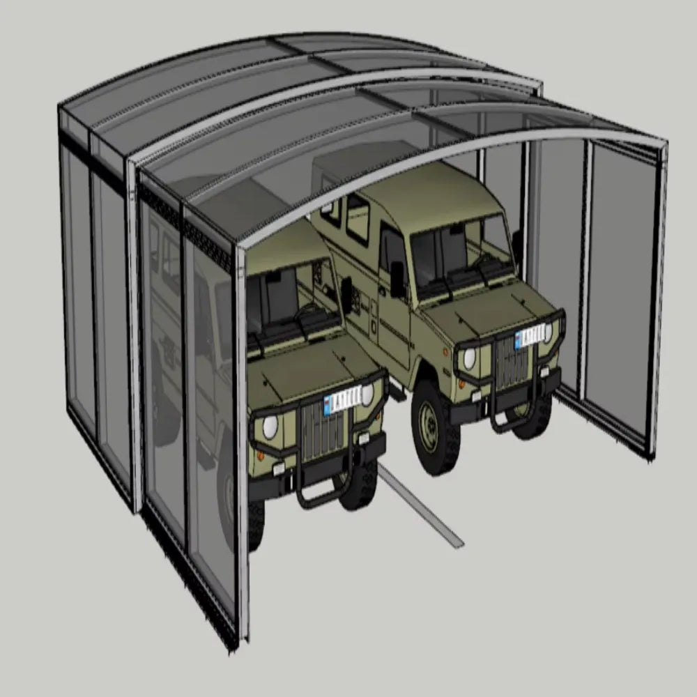 Mobile Foldable Electric Retractable Carport - Smart Automatic Sunroom Glass House & Garage Awning