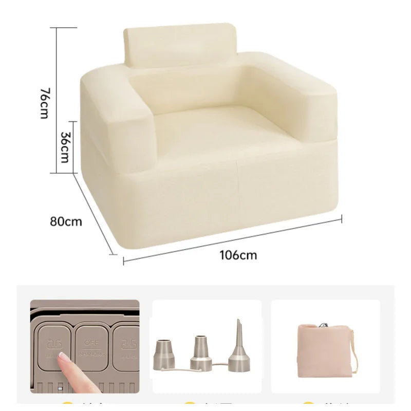 Lohas Camping Inflatable Air Sofa – Portable Waterproof Lazy Sofa for Camping, Picnic & Outdoor Relaxation