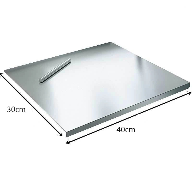 304 Stainless Steel Cutting Board – Food Grade Heavy Duty Chopping Board with Anti-Slip Mat & Scale Markings, Dishwasher Safe for Meat, Vegetables, Bread & Pizza