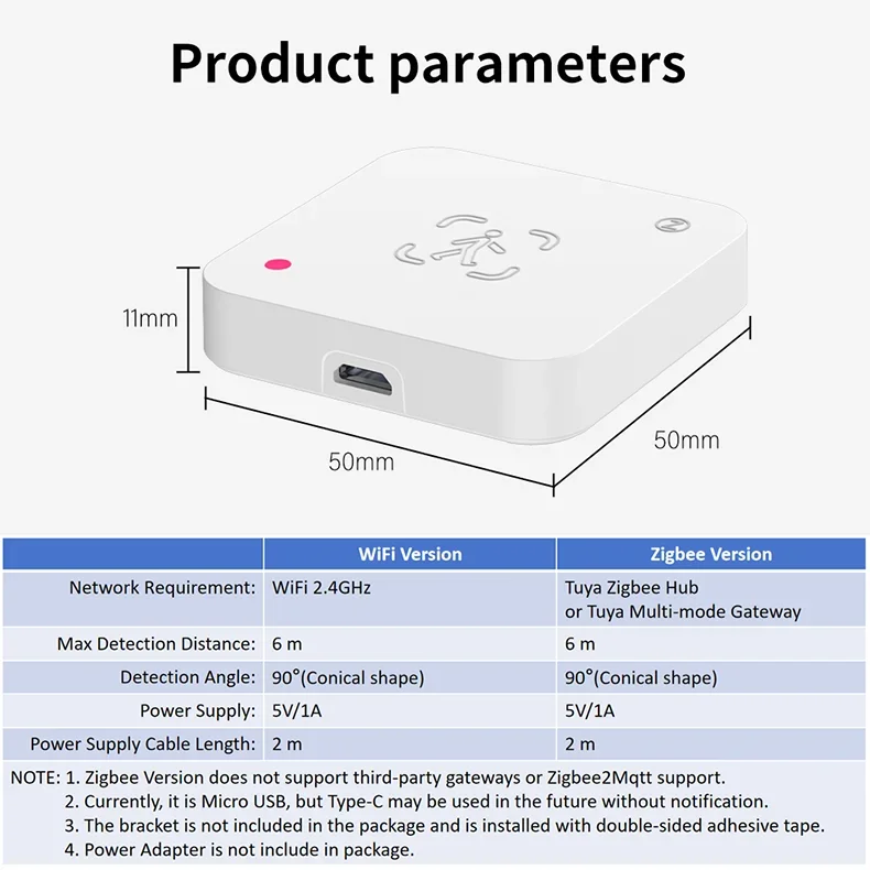 Radar Presence Sensor – Human Detection, Light Sensing, Smart Home