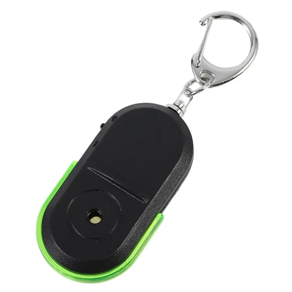 Whistle Sound Control Key Finder – Anti-Lost Smart Locator Keychain with LED Flashlight, 7-Meter Range, Beep & Flash Alert, Batteries Included