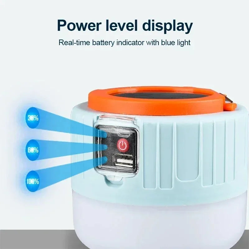 Solar Camping Lantern with Remote – IPX5, 3 Modes, 12+ Hour Battery