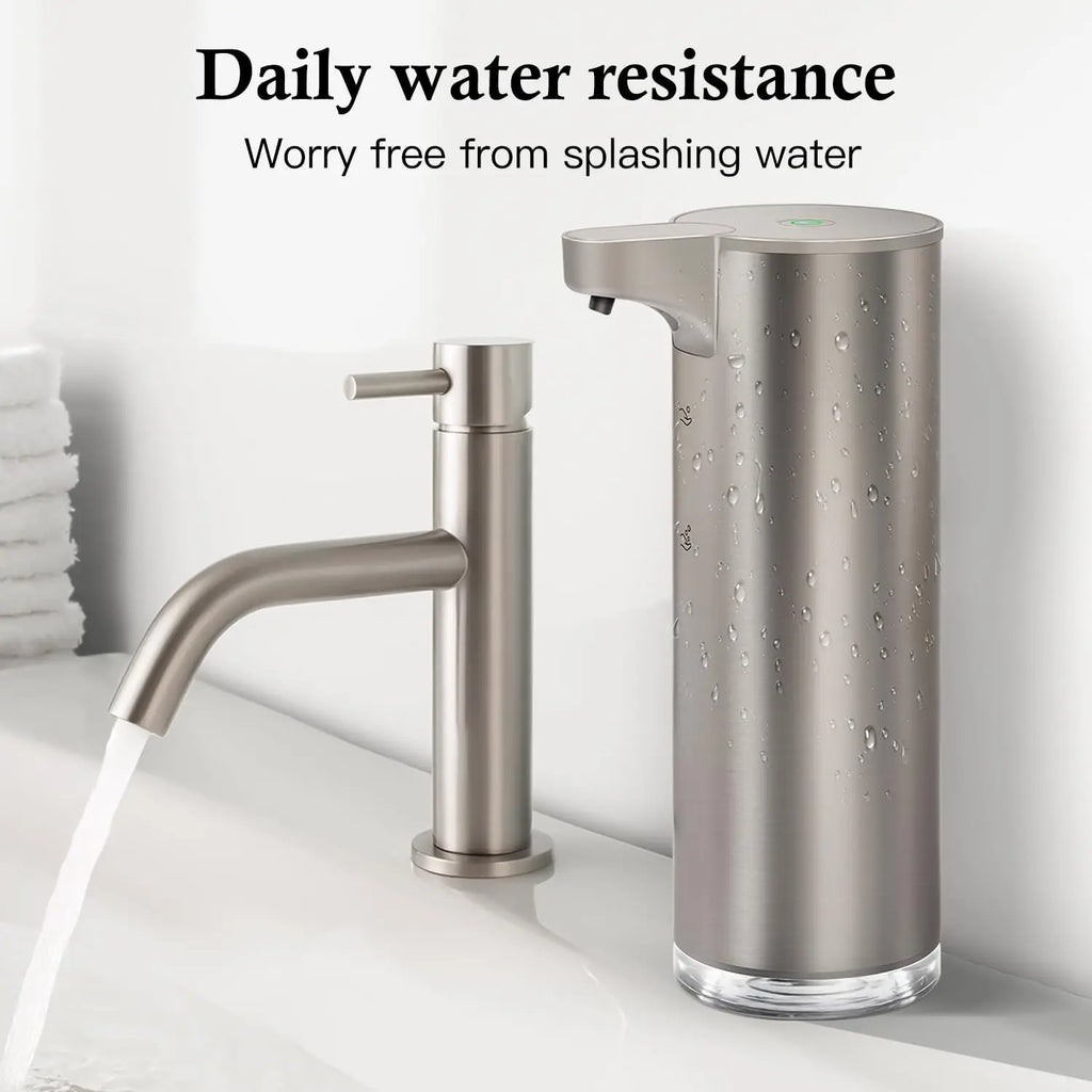 Automatic Soap Dispenser with LED Light – Touchless Stainless Steel Sensor Pump