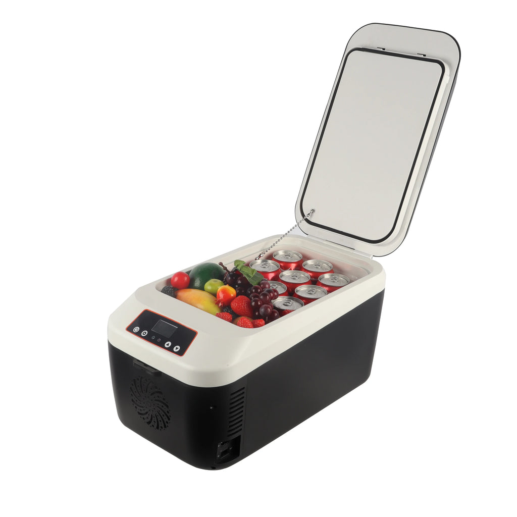 12L Portable Mini Fridge Cooler & Warmer – Semiconductor Thermoelectric, DC 12V/24V & AC 100-240V, for Car, Truck, Travel