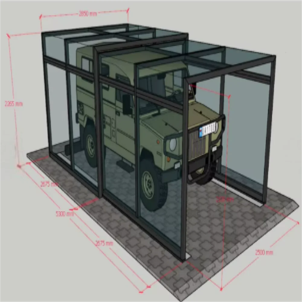 Mobile Foldable Electric Retractable Carport - Smart Automatic Sunroom Glass House & Garage Awning