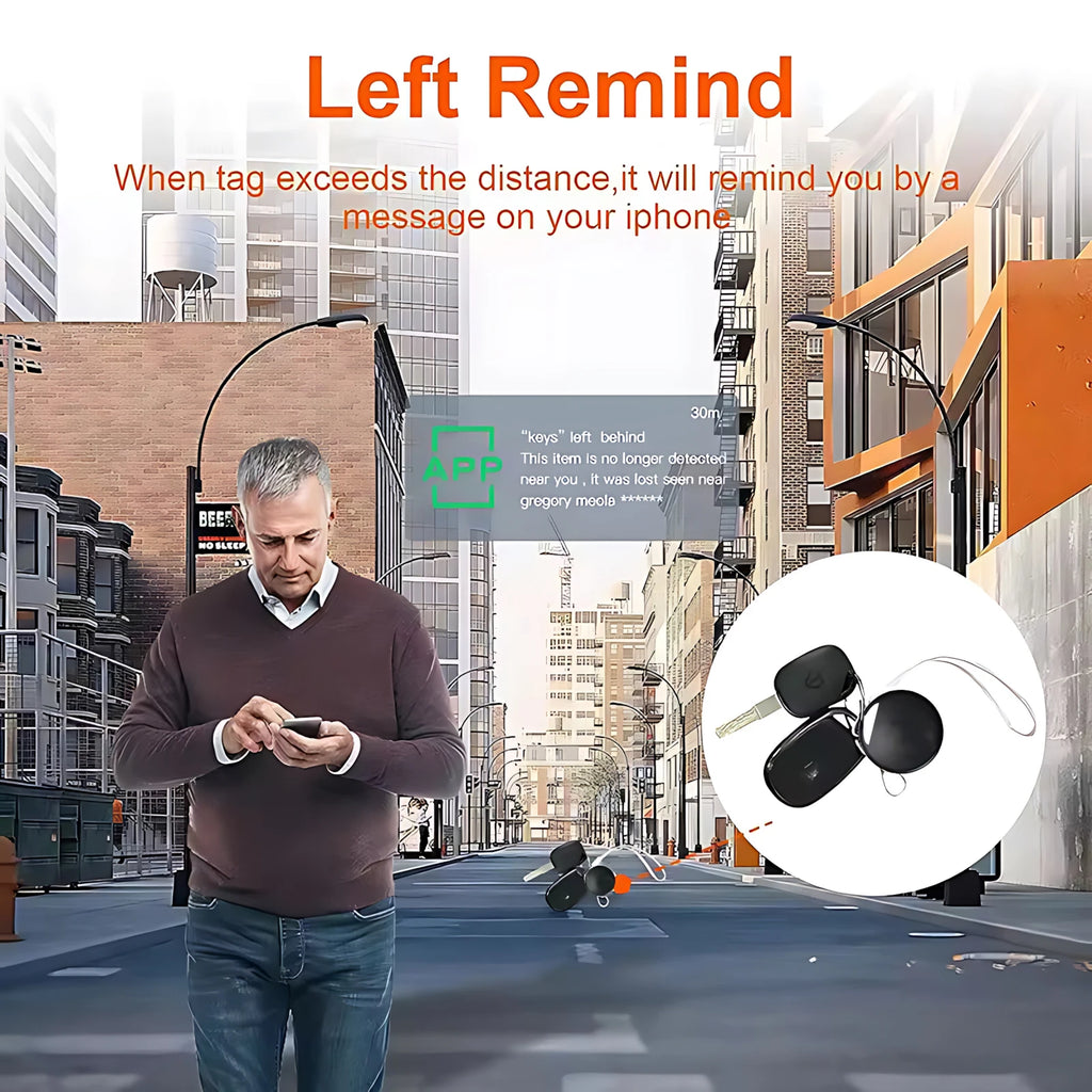 Bluetooth Mini GPS Tracker – Works with Apple Find My App, MFi Certified, Anti-Lost Locator for Keys, Pets, Luggage, Wallet & Car, No Monthly Fee