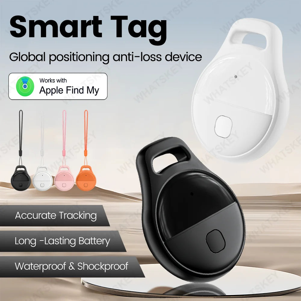 GPS Bluetooth Anti-Lost Tracker – Works with Apple Find My App, IP67 Waterproof Smart Tag for Keys, Wallet, Luggage & Bag, iOS iPhone/iPad