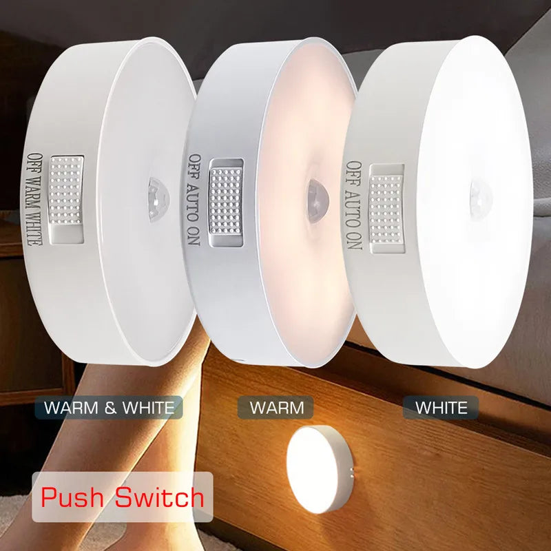 Motion Sensor Night Light – USB Rechargeable, 8 LED, 40+ Day Battery
