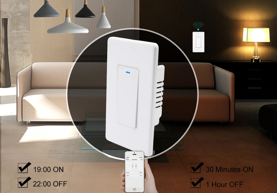 Tuya Zigbee Smart Wall Switch – 1/2/3/4 Gang, Alexa & Google, US Standard