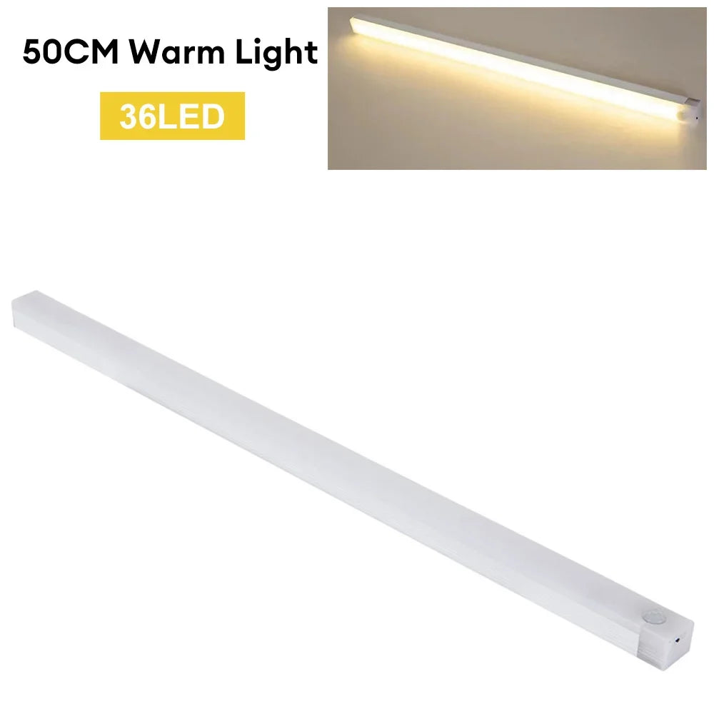 LED Motion Sensor Night Light – USB-C Rechargeable Wireless Cabinet Light, 3 Modes, Magnetic Mount, Anti-Glare for Wardrobe, Kitchen, Stairs & Hallway