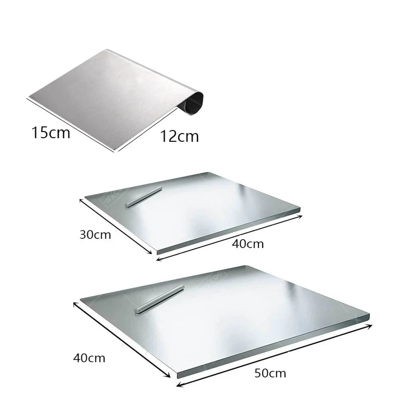 304 Stainless Steel Cutting Board – Food Grade Heavy Duty Chopping Board with Anti-Slip Mat & Scale Markings, Dishwasher Safe for Meat, Vegetables, Bread & Pizza