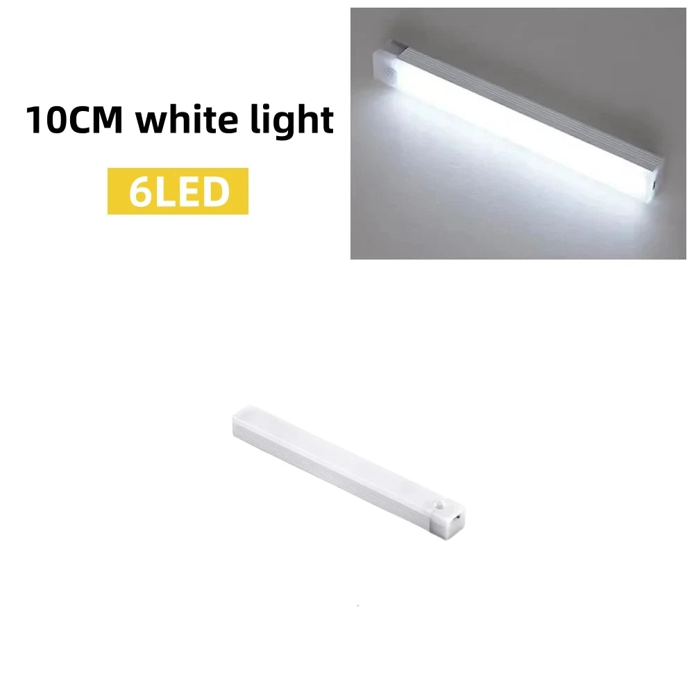 LED Motion Sensor Night Light – USB-C Rechargeable Wireless Cabinet Light, 3 Modes, Magnetic Mount, Anti-Glare for Wardrobe, Kitchen, Stairs & Hallway